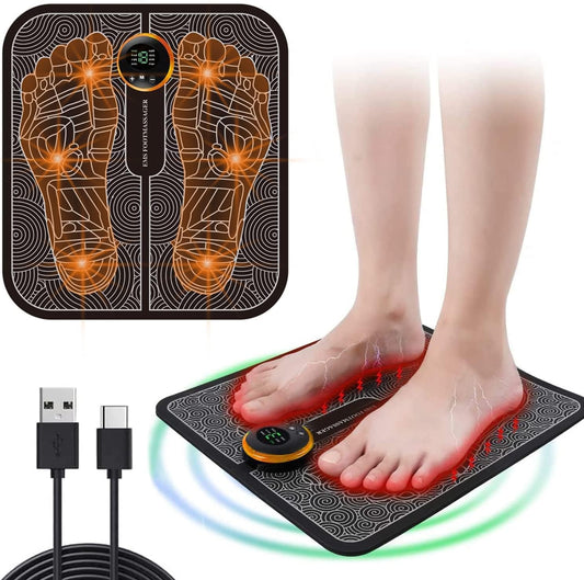 EMS Foot Massager,Reflexology Electronic Feet Massager for Pain and Circulation